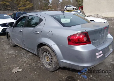 2013 Dodge Avenger Se from USA, damaged, VIN 1C3CDZAB0DN594298